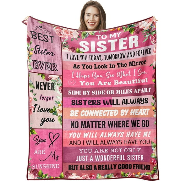 DAJU Sister Gift Sister Birthday Gift Ideas Sisters Gifts from Sister Big Sister Gifts for Girls Birthday Gifts for Sister Best Gift for Sister Christmas Sister Gifts Blanket(30*40inch)