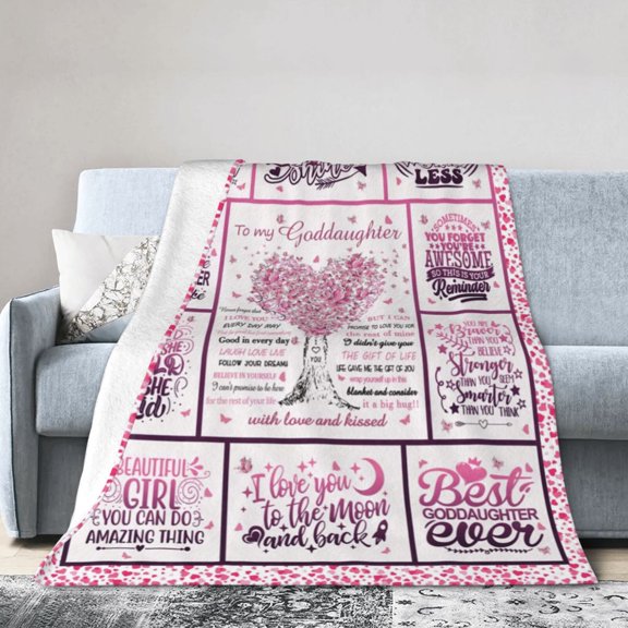 DAJU To Goddaughter Throw Blanket Soft Fuzzy Fleece Blanket For Couch Bed Living Room Decoration(30*40inch)