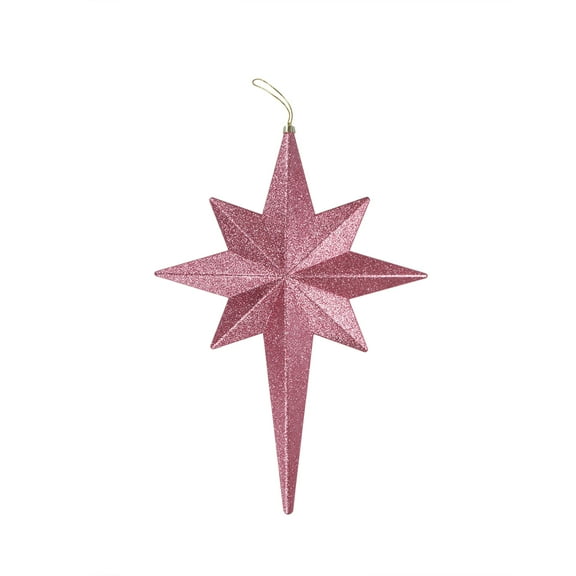 DAK 20" Pink Glittered Bethlehem Star Shatterproof Christmas Ornament