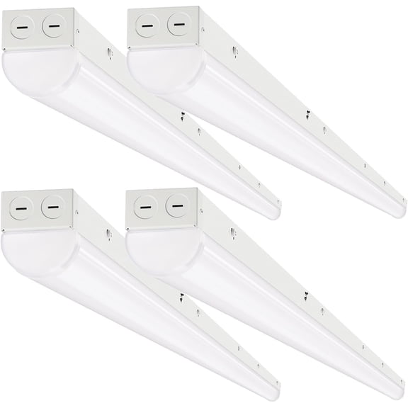 DAKASON 8FT LED Linear Light Fixture, 8 Foot LED Shop Lights 80/70/60W 35/40/5000K CCT Selectable, 8 Feet Commercial Bay Lighting Fluorescent Tube Replacement for Garage Warehouse 4 Pack
