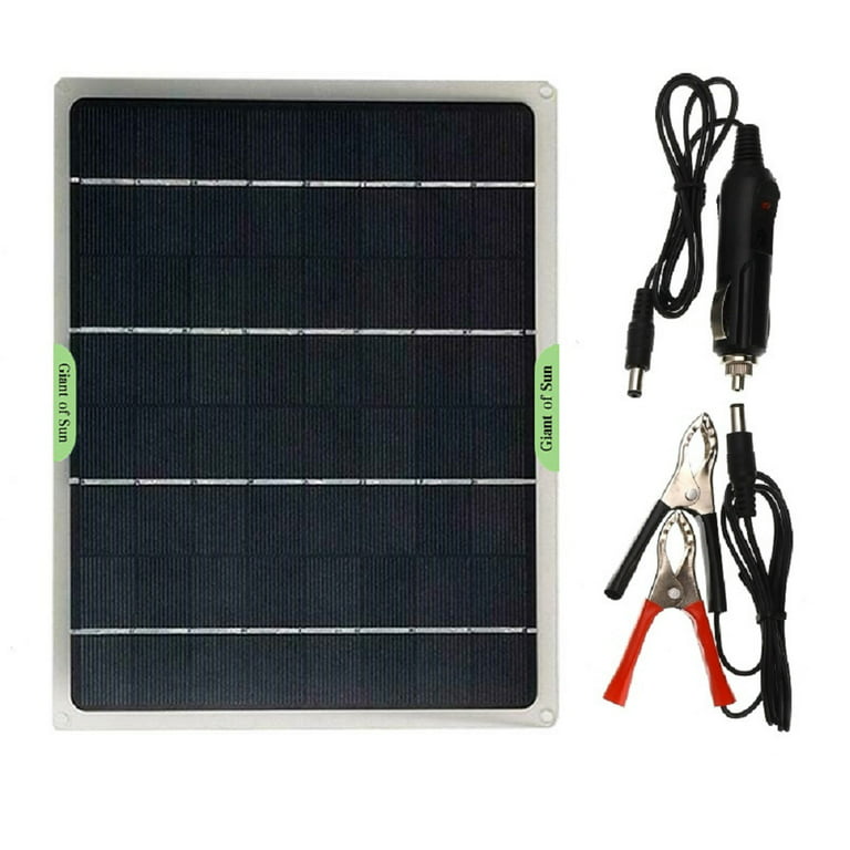 DAKIMOE 12V 10W Solar Panel Battery Charger for Car Battery Maintainer RV  Portable Solar Trickle Chargers for Boat Automotive Motorcycle Tractor