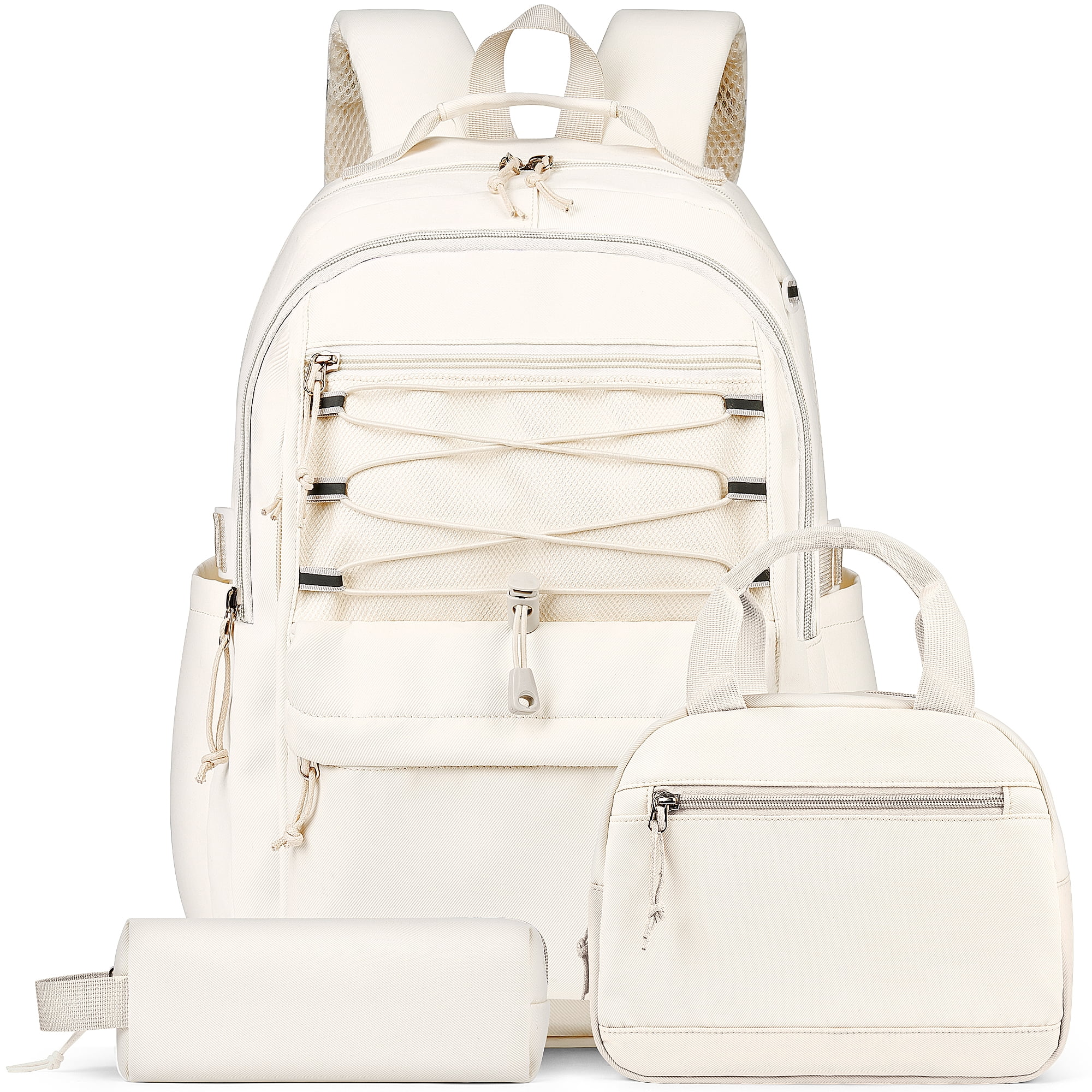 DAKIMOE 3 PCS School Backpacks for College Teens Cute Girlish Middle High School Bookbag Large Capacity Lightweight Waterproof Daypack for Students