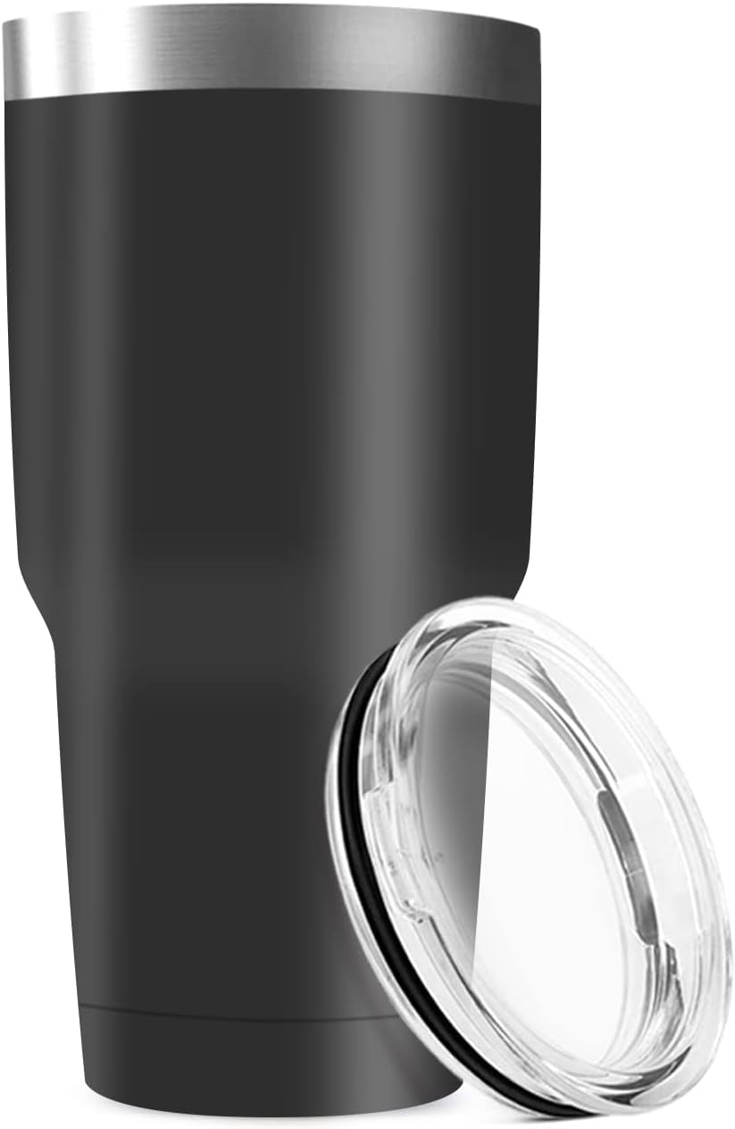 DAKIMOE 30 oz Stainless Steel Vacuum Insulated Tumbler with Straw Lids