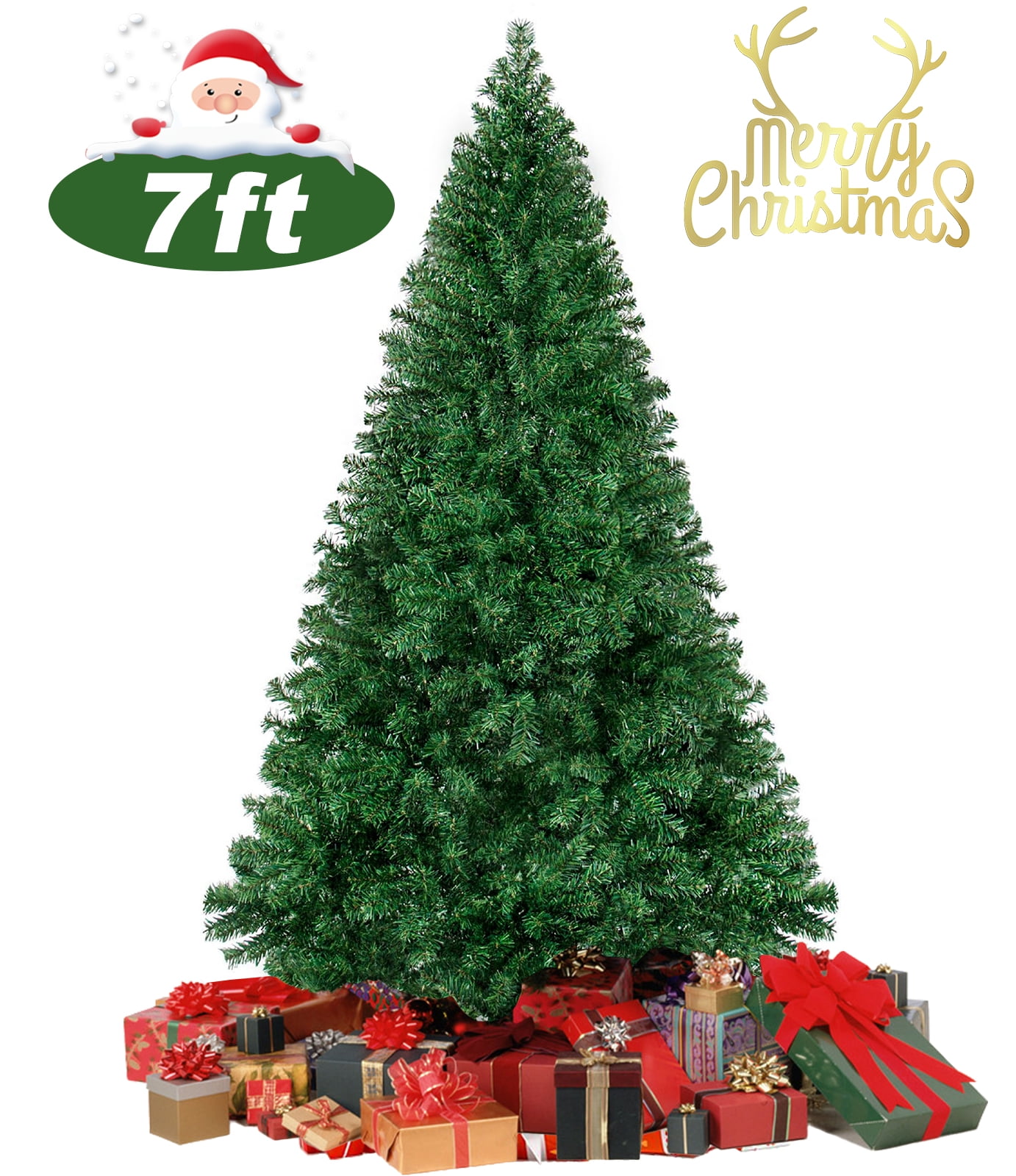DAKIMOE 7ft Premium Artificial Christmas Tree, Holiday Xmas Tree with