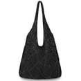 thumbnail image 1 of DAKIMOE Bag Crochet Bags for Women Summer Mesh Beach Tote Bag Knit Hobo Bag Vacation Boho Tote Bag, Black, 1 of 6