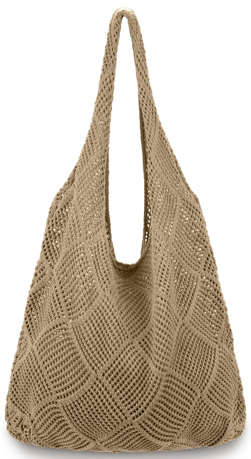 DAKIMOE Bag Crochet Bags for Women Summer Mesh Beach Tote Bag Knit Hobo