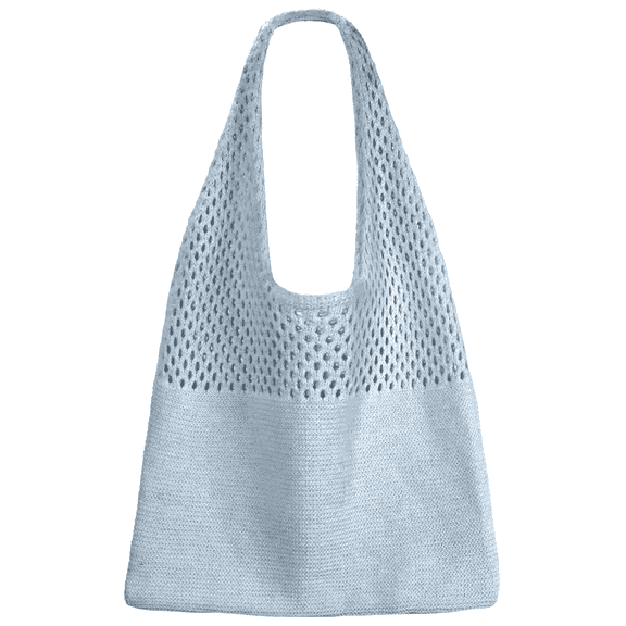 DAKIMOE Bag Crochet Bags for Women Summer Mesh Beach Tote Bag Knit Hobo Bag Vacation Boho Tote Bag