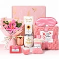 thumbnail image 1 of DAKIMOE Birthday Gifts for Women Gift Baskets Get Well Soon Thinking of You Sympathy Gift Set Unique Gifts for Christmas Women Mom Her Best Friend Sister Wife, Pink, 1 of 8