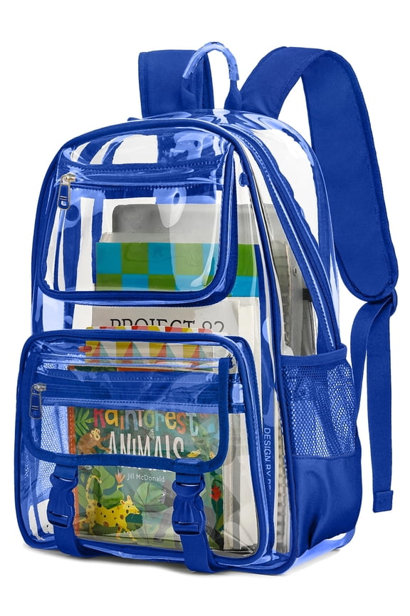 Clear Backpack Heavy Duty Large Capacity PVC Transparent Waterproof Bag for School Stadium College