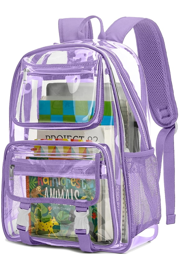 Clear Backpack Heavy Duty Large Capacity PVC Transparent Waterproof Bag for School Stadium College