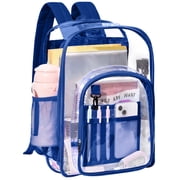 Clear Backpack Heavy Duty Stadium Approved PVC Transparent Backpacks for Adults School Travel