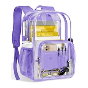 Clear Backpack Heavy Duty Stadium Approved PVC Transparent Backpacks for Adults School Travel