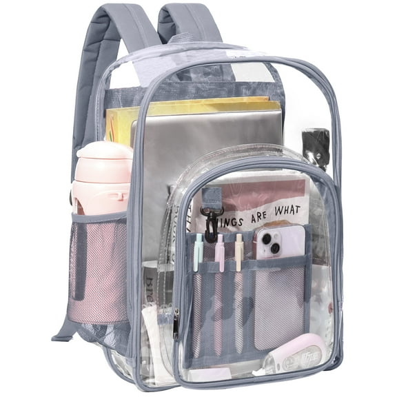 DAKIMOE Clear Backpack Heavy Duty Stadium Approved PVC Transparent Backpacks