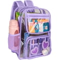 thumbnail image 1 of DAKIMOE Clear Backpack Heavy Duty Stadium Approved School Cute Transparent Backpacks Clear Bag Travel, 1 of 7