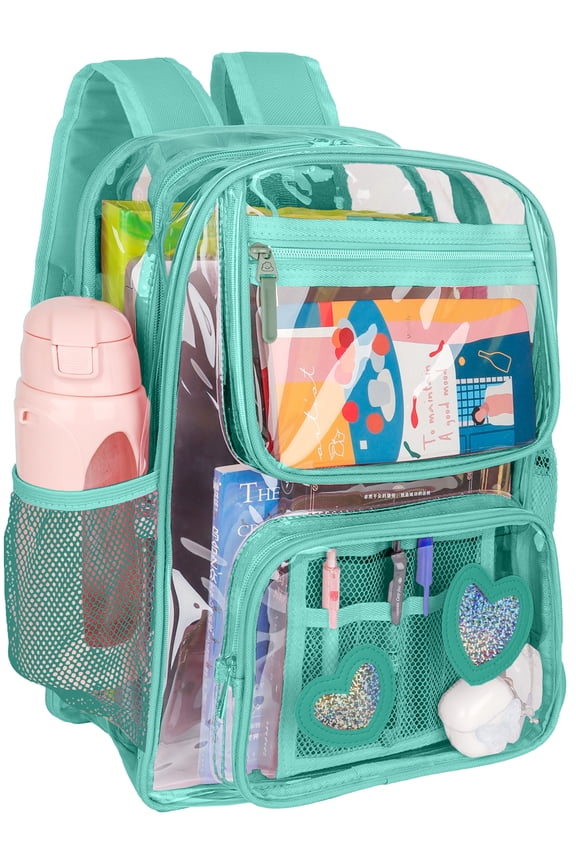 Clear Backpack Heavy Duty Stadium Approved School Cute Transparent Backpacks Clear Bag Travel
