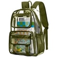 thumbnail image 1 of DAKIMOE Clear Backpack Heavy Duty Large Capacity PVC Transparent Waterproof Bag for School Stadium College Men Women, 1 of 7