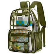 Clear Backpack Heavy Duty Large Capacity PVC Transparent Waterproof Bag for School Stadium College Men Women