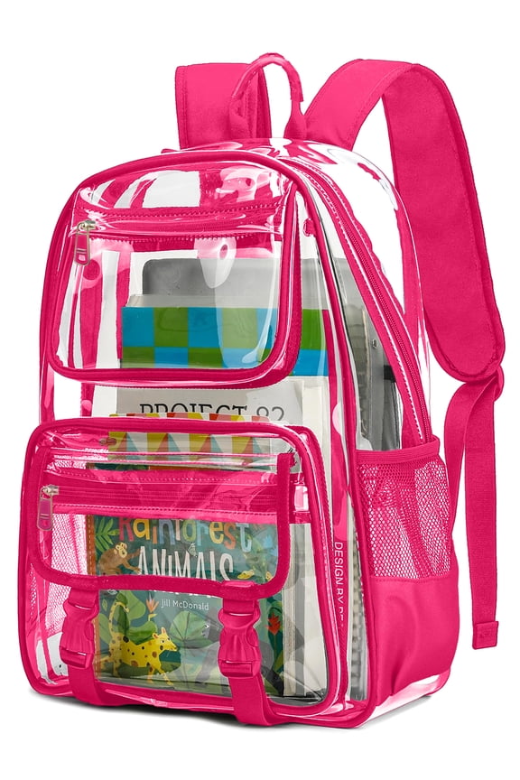 Clear Backpack Heavy Duty Large Capacity PVC Transparent Waterproof Bag for School Stadium College
