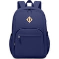 thumbnail image 1 of DAKIMOE School Backpack for College High Middle School with Computer Compartment Large Capacity Scratch-proof for Travel College Bussiness, Blue, 1 of 9