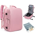 thumbnail image 1 of DAKIMOE Extra Large Travel Backpack for Women Men Extra Large Carry On Backpacks with Shoe Pouch Water Resistant Laptop Flight Approved Daypack for Weekender Hiking, Pink, 1 of 7