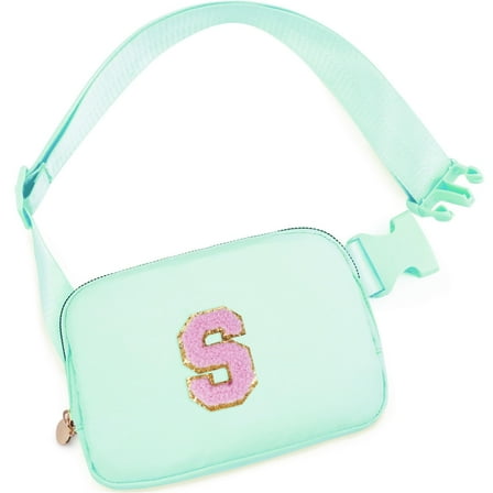 DAKIMOE Fanny Packs Purse Crossbody Belt Bag Waist Packs with Letter 4 5 6 7 8 9 10 11 12 13 Year Old Personalized Birthday Gift for Christmas Teens Sister Her