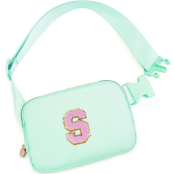 DAKIMOE Fanny Packs Purse Crossbody Belt Bag Waist Packs with Letter 4 5 6 7 8 9 10 11 12 13 Year Old Personalized Birthday Gift for Christmas Teens Sister Her