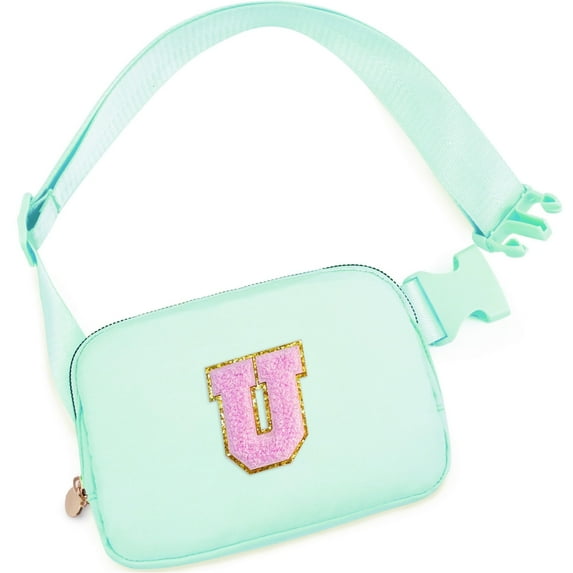 DAKIMOE Fanny Packs Purse Crossbody Belt Bag Waist Packs with Letter 4 5 6 7 8 9 10 11 12 13 Year Old Personalized Birthday Gift for Christmas Teens Sister Her