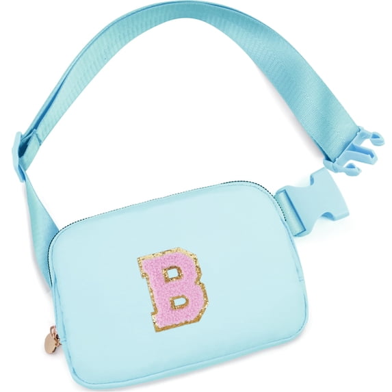 DAKIMOE Fanny Packs Purse Crossbody Belt Bag Waist Packs with Letter 4 5 6 7 8 9 10 11 12 13 Year Old Personalized Birthday Gift for Christmas Teens Sister Her