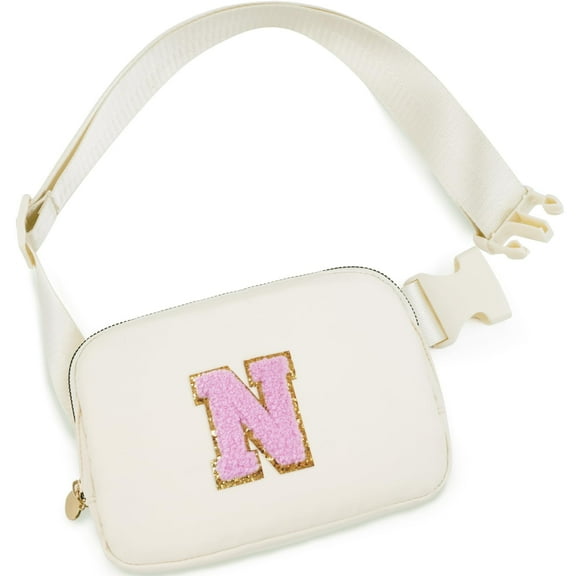 DAKIMOE Fanny Packs Purse Crossbody Belt Bag Waist Packs with Letter 4 5 6 7 8 9 10 11 12 13 Year Old Personalized Birthday Gift for Christmas Teens Sister Her