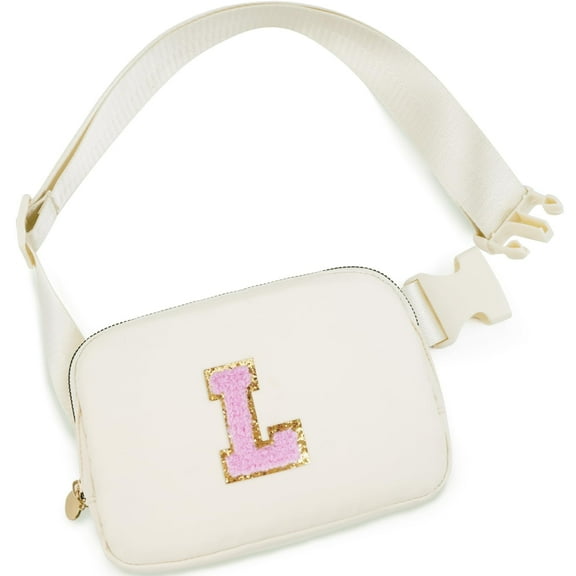 DAKIMOE Fanny Packs Purse Crossbody Belt Bag Waist Packs with Letter 4 5 6 7 8 9 10 11 12 13 Year Old Personalized Birthday Gift for Christmas Teens Sister Her