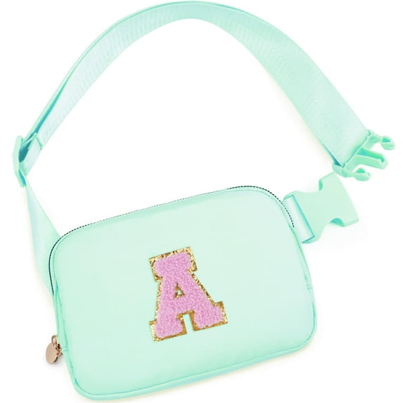 DAKIMOE Fanny Packs Purse Crossbody Belt Bag Waist Packs with Letter 4 5 6 7 8 9 10 11 12 13 Year Old Personalized Birthday Gift for Christmas Teens Sister Her