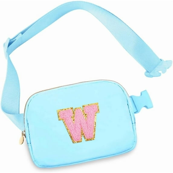 DAKIMOE Fanny Packs Purse Crossbody Belt Bag Waist Packs with Letter 4 5 6 7 8 9 10 11 12 13 Year Old Personalized Birthday Gift for Christmas Teens Sister Her