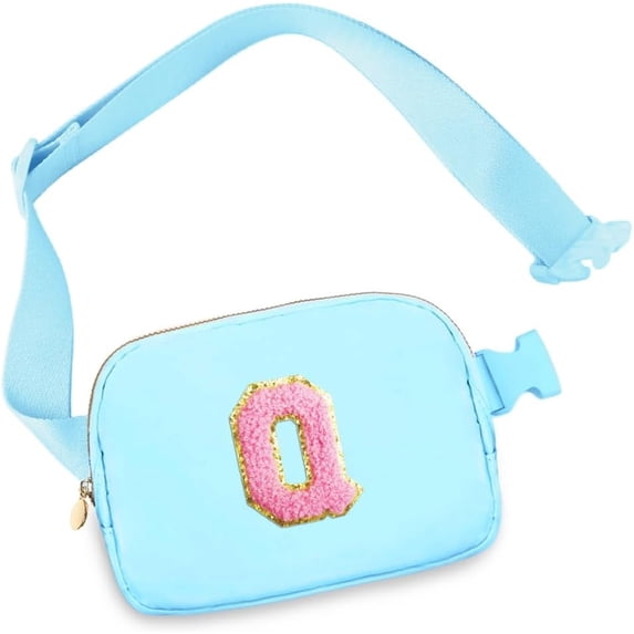 DAKIMOE Fanny Packs Purse Crossbody Belt Bag Waist Packs with Letter 4 5 6 7 8 9 10 11 12 13 Year Old Personalized Birthday Gift for Christmas Teens Sister Her