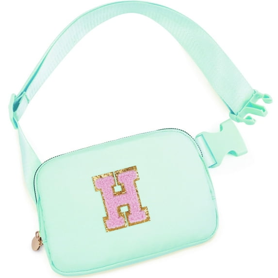 DAKIMOE Fanny Packs Purse Crossbody Belt Bag Waist Packs with Letter 4 5 6 7 8 9 10 11 12 13 Year Old Personalized Birthday Gift for Christmas Teens Sister Her