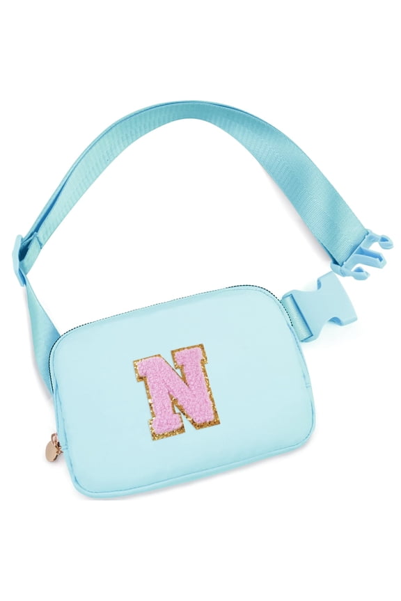 Fanny Packs Purse Crossbody Belt Bag Waist Packs with Letter 4 5 6 7 8 9 10 11 12 13 Year Old Personalized Birthday Gift for Christmas Teens Sister Her