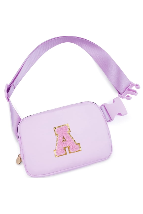 Fanny Packs Purse Crossbody Belt Bag Waist Packs with Letter 4 5 6 7 8 9 10 11 12 13 Year Old Personalized Birthday Gift for Christmas Teens Sister Her