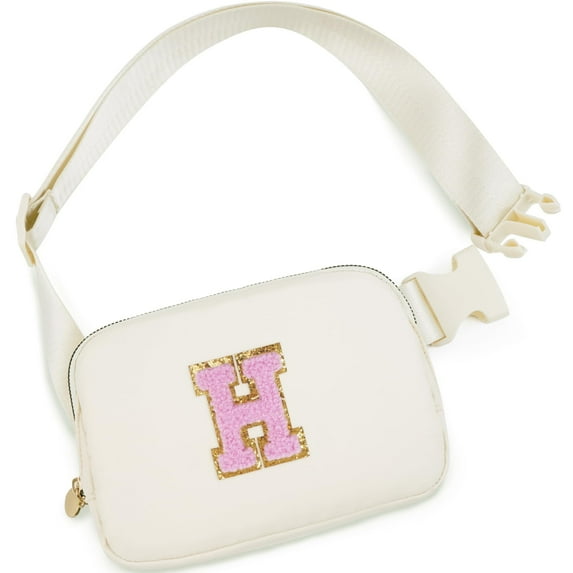 DAKIMOE Fanny Packs Purse Crossbody Belt Bag Waist Packs with Letter 4 5 6 7 8 9 10 11 12 13 Year Old Personalized Birthday Gift for Christmas Teens Sister Her