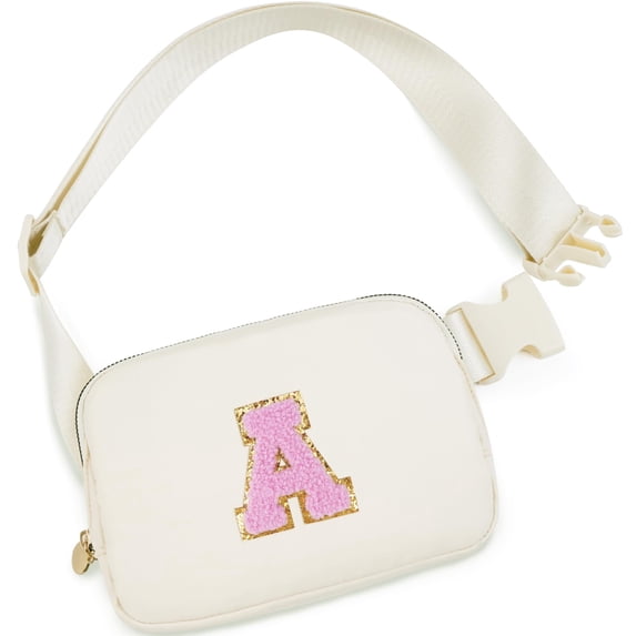 DAKIMOE Fanny Packs Purse Crossbody Belt Bag Waist Packs with Letter 4 5 6 7 8 9 10 11 12 13 Year Old Personalized Birthday Gift for Christmas Teens Sister Her