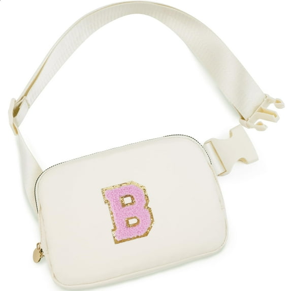 DAKIMOE Fanny Packs Purse Crossbody Belt Bag Waist Packs with Letter 4 5 6 7 8 9 10 11 12 13 Year Old Personalized Birthday Gift for Christmas Teens Sister Her