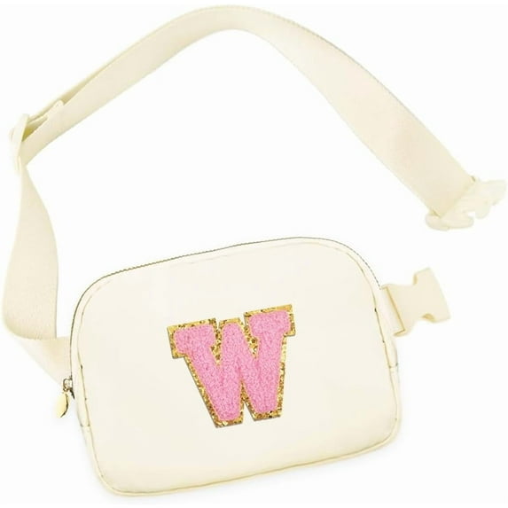 DAKIMOE Fanny Packs Purse Crossbody Belt Bag Waist Packs with Letter 4 5 6 7 8 9 10 11 12 13 Year Old Personalized Birthday Gift for Christmas Teens Sister Her