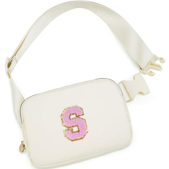 DAKIMOE Fanny Packs Purse Crossbody Belt Bag Waist Packs with Letter 4 5 6 7 8 9 10 11 12 13 Year Old Personalized Birthday Gift for Christmas Teens Sister Her