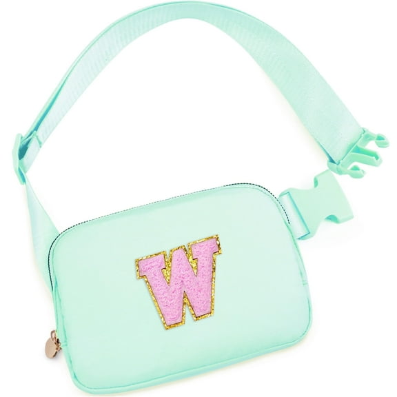 DAKIMOE Fanny Packs Purse Crossbody Belt Bag Waist Packs with Letter 4 5 6 7 8 9 10 11 12 13 Year Old Personalized Birthday Gift for Christmas Teens Sister Her