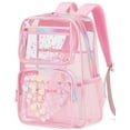 thumbnail image 1 of DAKIMOE Fashion Clear Backpack For School Women School Bookbag Heavy Duty Transparent Backpack, Clear Bookbag, 1 of 8