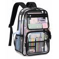 thumbnail image 1 of DAKIMOE Fashion Clear Backpack For School Women School Bookbag Heavy Duty Transparent Backpack, Clear Bookbag, 1 of 9