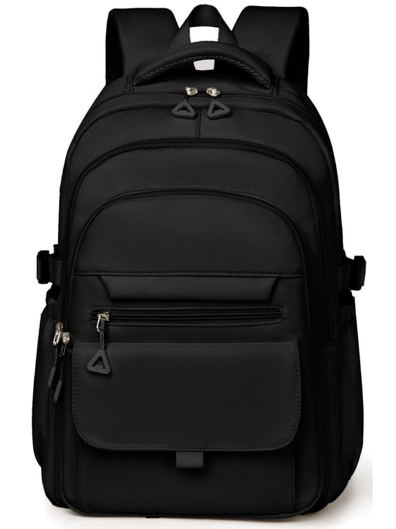 School Backpack for College High Middle School Fashion Student bag, Cute Aesthetic Teen Bookbag for Teens Women, Black