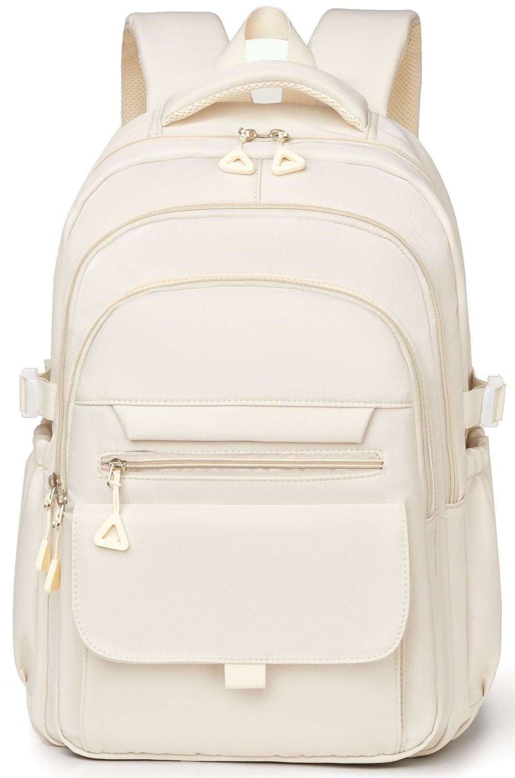 DAKIMOE School Backpack for College High Middle School Fashion Student bag, Cute Aesthetic Teen Bookbag for Teens Women, Beige