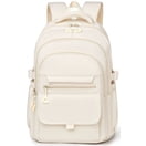 DAKIMOE School Backpack for College High Middle School Fashion Student Bag, Cute Aesthetic Teen Bookbag for Teens Women, Beige