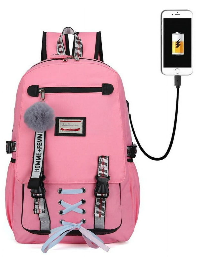 DAKIMOE Teenage School Backpack, Anti-theft Laptop Backpack with