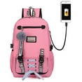 thumbnail image 1 of DAKIMOE Fashion Teenage School Backpack Student Middle School bag Men and Women Anti-theft Laptop Backpack with USB Charging Port (Pink), One Size, 1 of 7