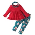 thumbnail image 1 of DAKIMOE Girls Christmas Clothes Toddler Girls Christmas Sweater with Gingerbread Man Candies Print Pants Suit Long Sleeve Christmas Outfits for Girls, 2-3Y, 1 of 10